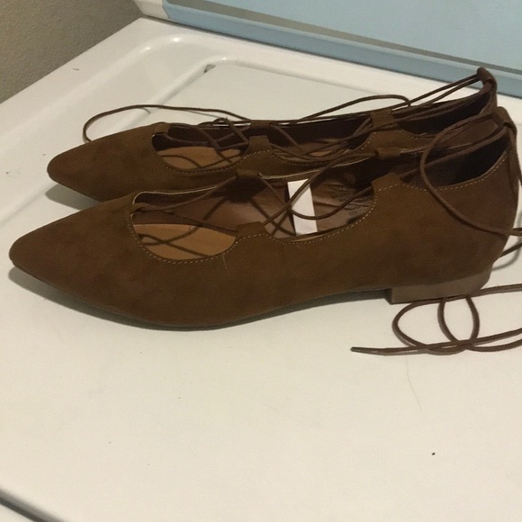 Lace up ballet flats - Picture 3 of 5